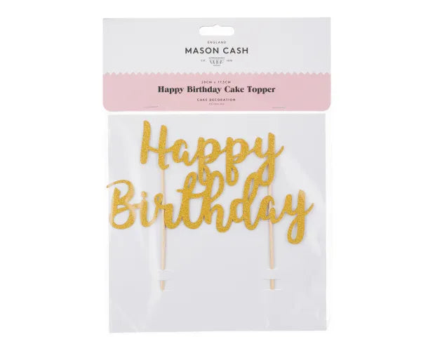 Mason Cash Happy Birthday Cake Topper