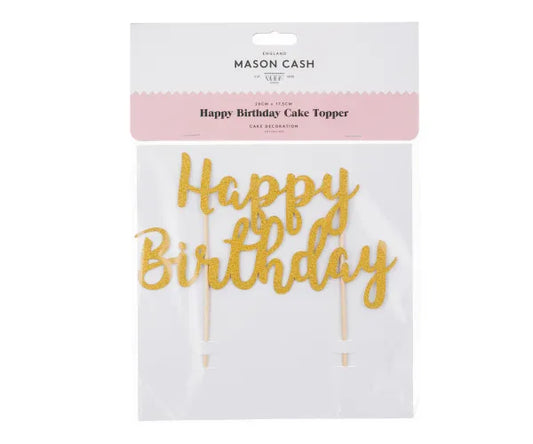 Mason Cash Happy Birthday Cake Topper