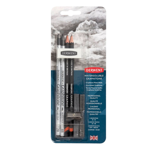 Derwent Water-soluble Graphitone Mixed Blister Set