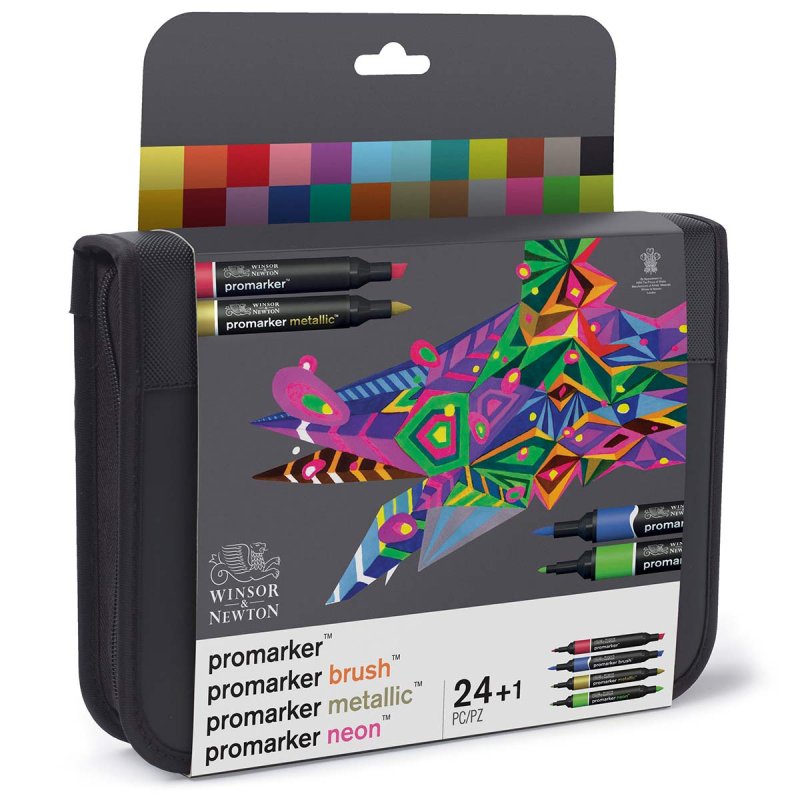 Promarker 24 Wallet - Mixed Marker Set