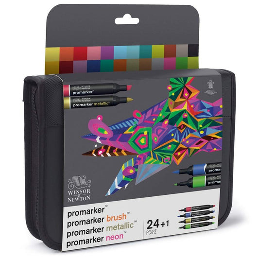 Promarker 24 Wallet - Mixed Marker Set