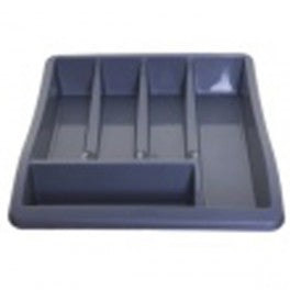 Cutlery Tray Silver/Grey Plastic