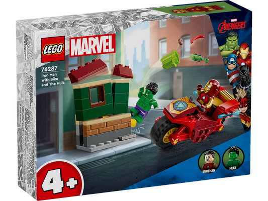 LEGO 76287 Marvel Iron Man With Bike & The Hulk