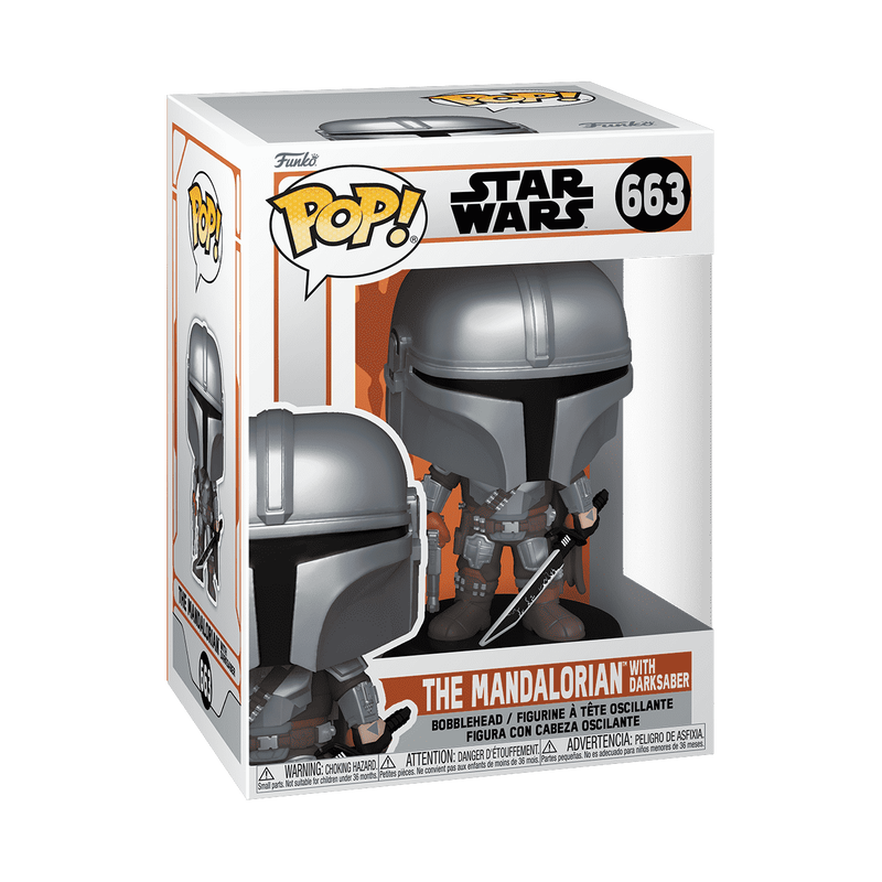 Funko Pop Star Wars Mandalorian With Darksaber