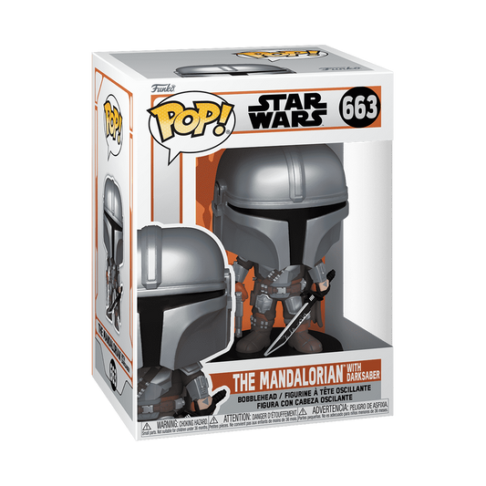 Funko Pop Star Wars Mandalorian With Darksaber