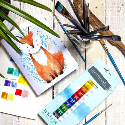 Elements Watercolour Paint Tubes 12Pk