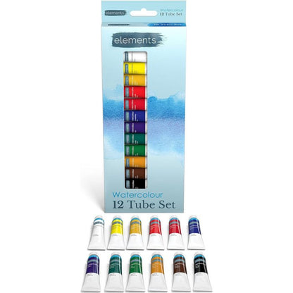 Elements Watercolour Paint Tubes 12Pk
