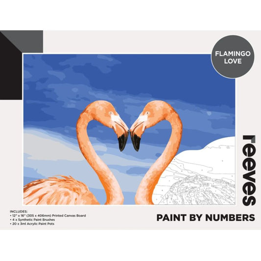 Reeves Paint by Numbers Flamingo Love