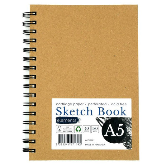 A5 Kraft Spiral Sketchbook