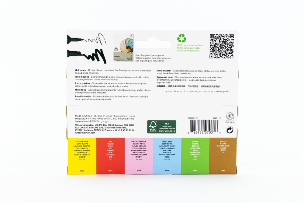 Promarker Mid Tones 6pk