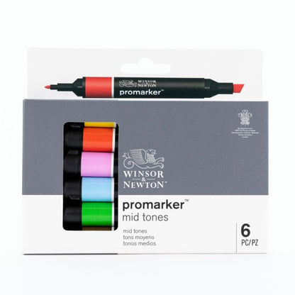 Promarker Mid Tones 6pk