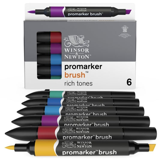 Promarker Brush Rich Tones 6pk