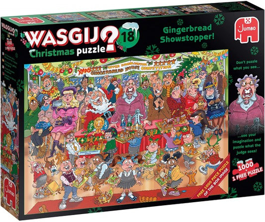 WASGIJ Christmas Gingerbread Showstopper 2 x 1000 Piece Jigsaw Puzzle