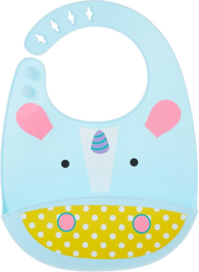 Zoo Fold & Go Silicone Bib