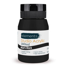 500ml Studio Acrylic Mars BLack