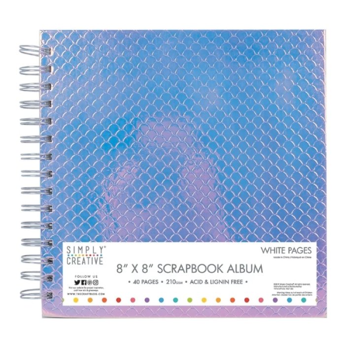Scrapbook Album 8X8 Scales Pink