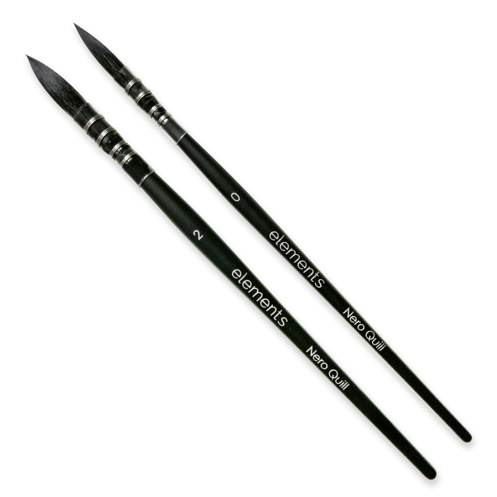 2pk Nero Quill Watercolour Brush Elements