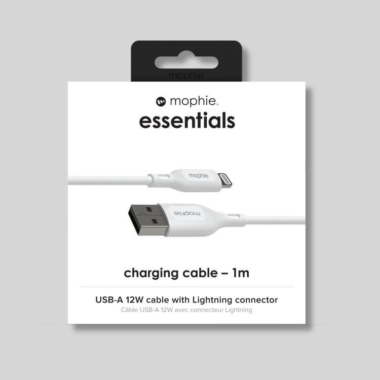 Morphie 1m Lightning Cable White USB-A to Lightning