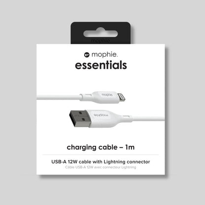 Morphie 1m Lightning Cable White USB-A to Lightning
