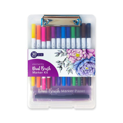 Elements Dual Brush Tip Markers 30pc