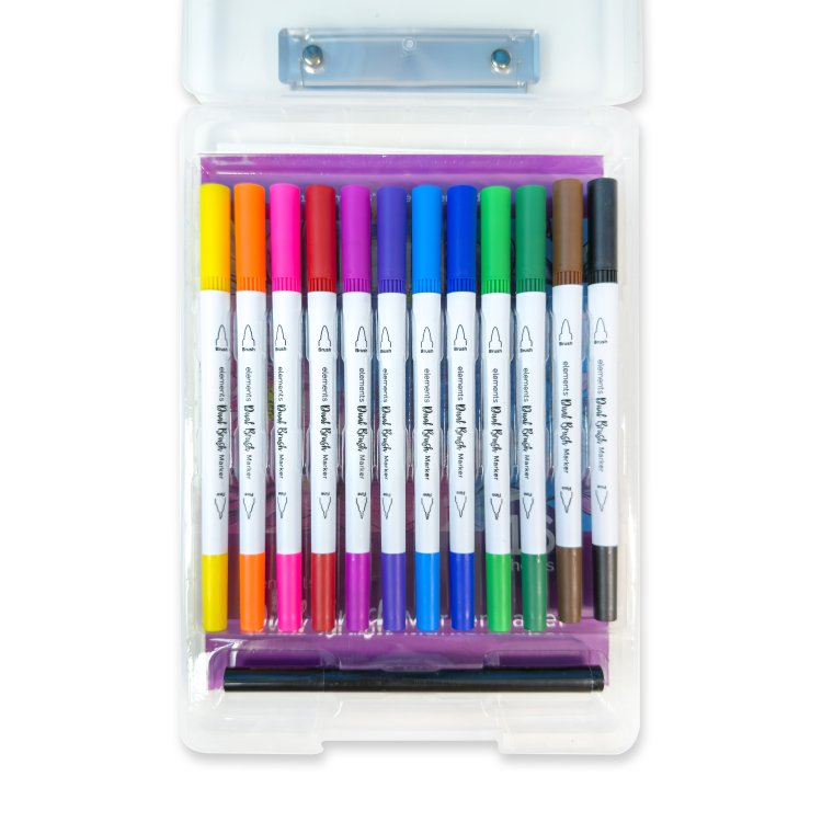Elements Dual Brush Tip Markers 30pc