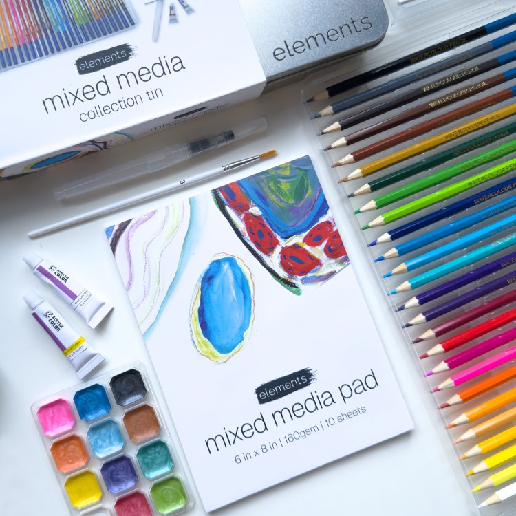 Elements Mixed Media Collection Tin 60pc