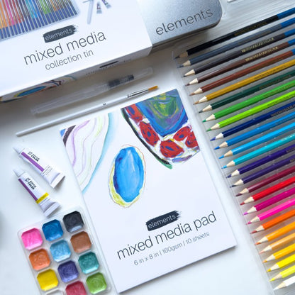 Elements Mixed Media Collection Tin 60pc