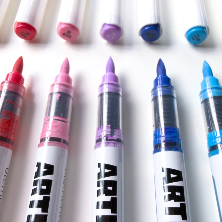 Artifex Brush Acrylic Markers Basic Colours 12 Pack