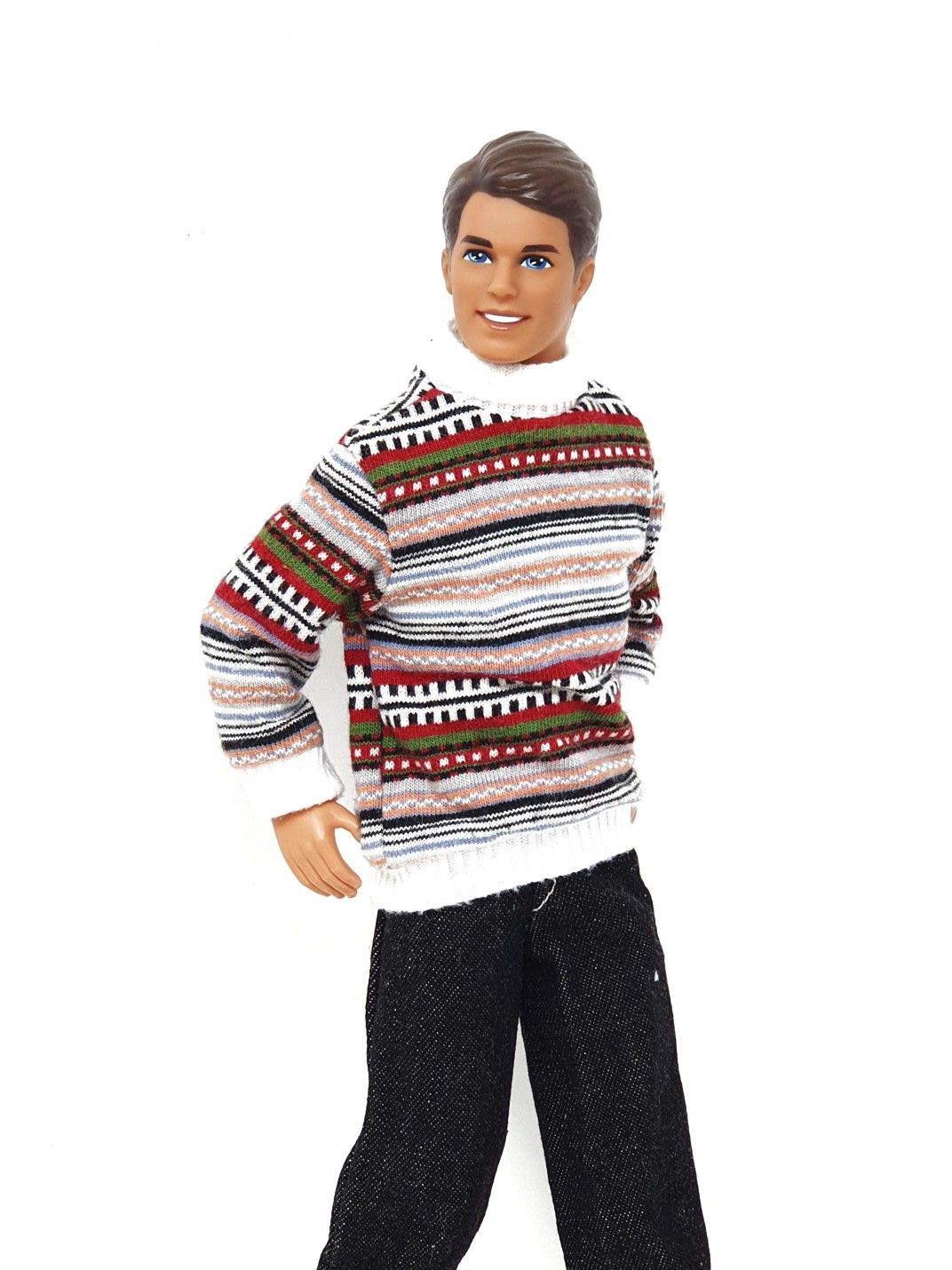 Barbie Ken Go In Style Fashion Vintage Sweater & Red Bag