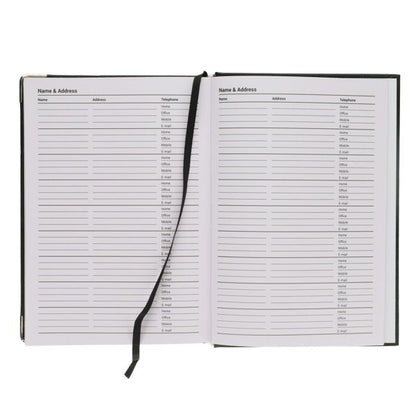 2027 A5 Diary Page A Day Black
