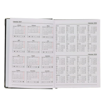 2027 A5 Diary Page A Day Black