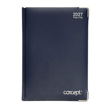 2027 A5 Diary Page A Day Navy