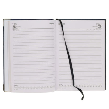 2027 A5 Diary Page A Day Navy