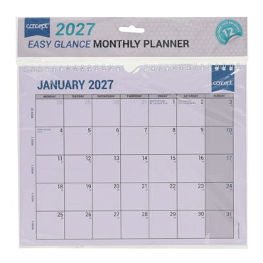 2027 Easy View Monthly Planner Calendar