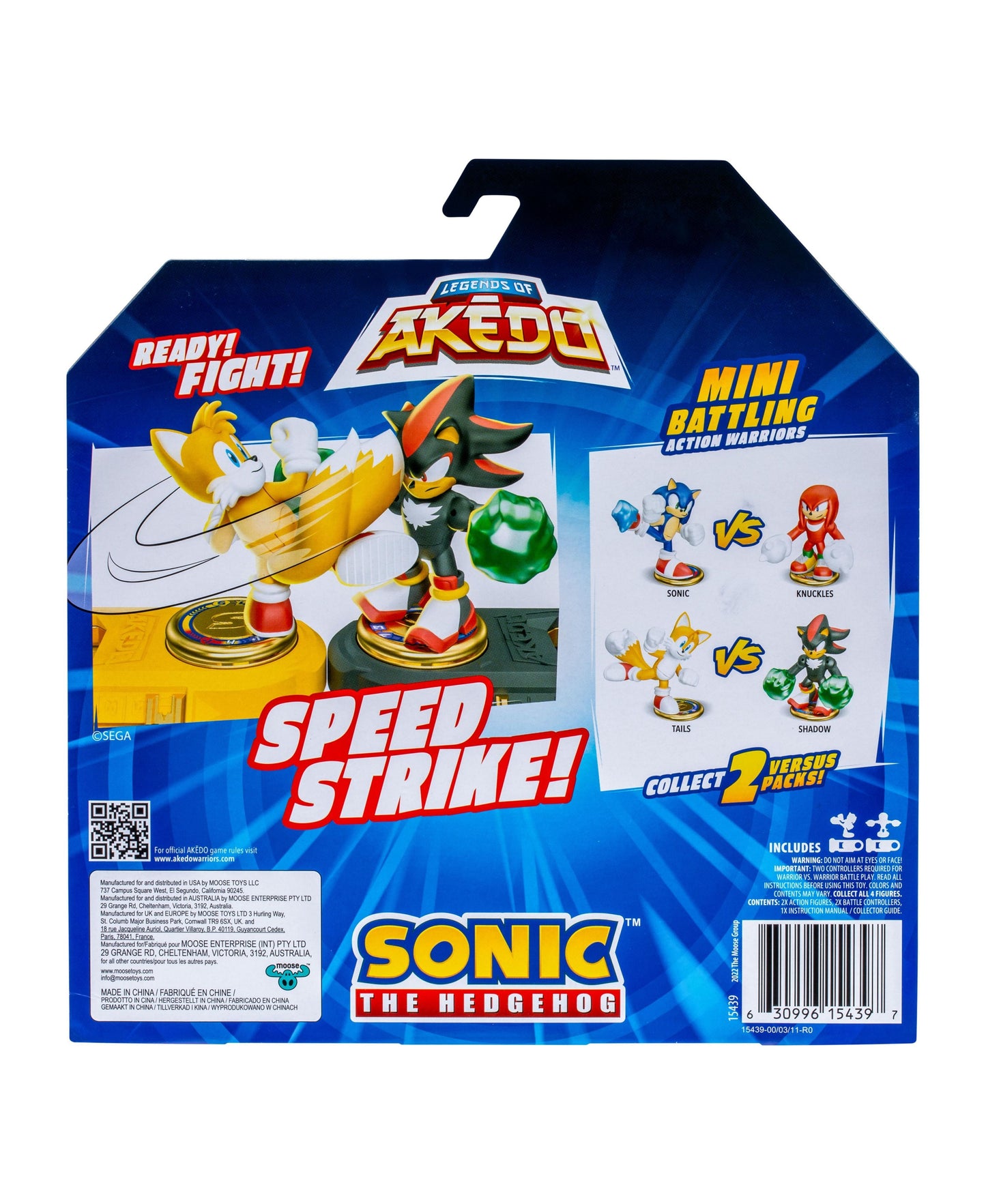 Akedo Sonic The Hedgehog Tails vs Shadow