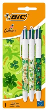 BIC 4 COLOUR PENS IRELAND 3PK