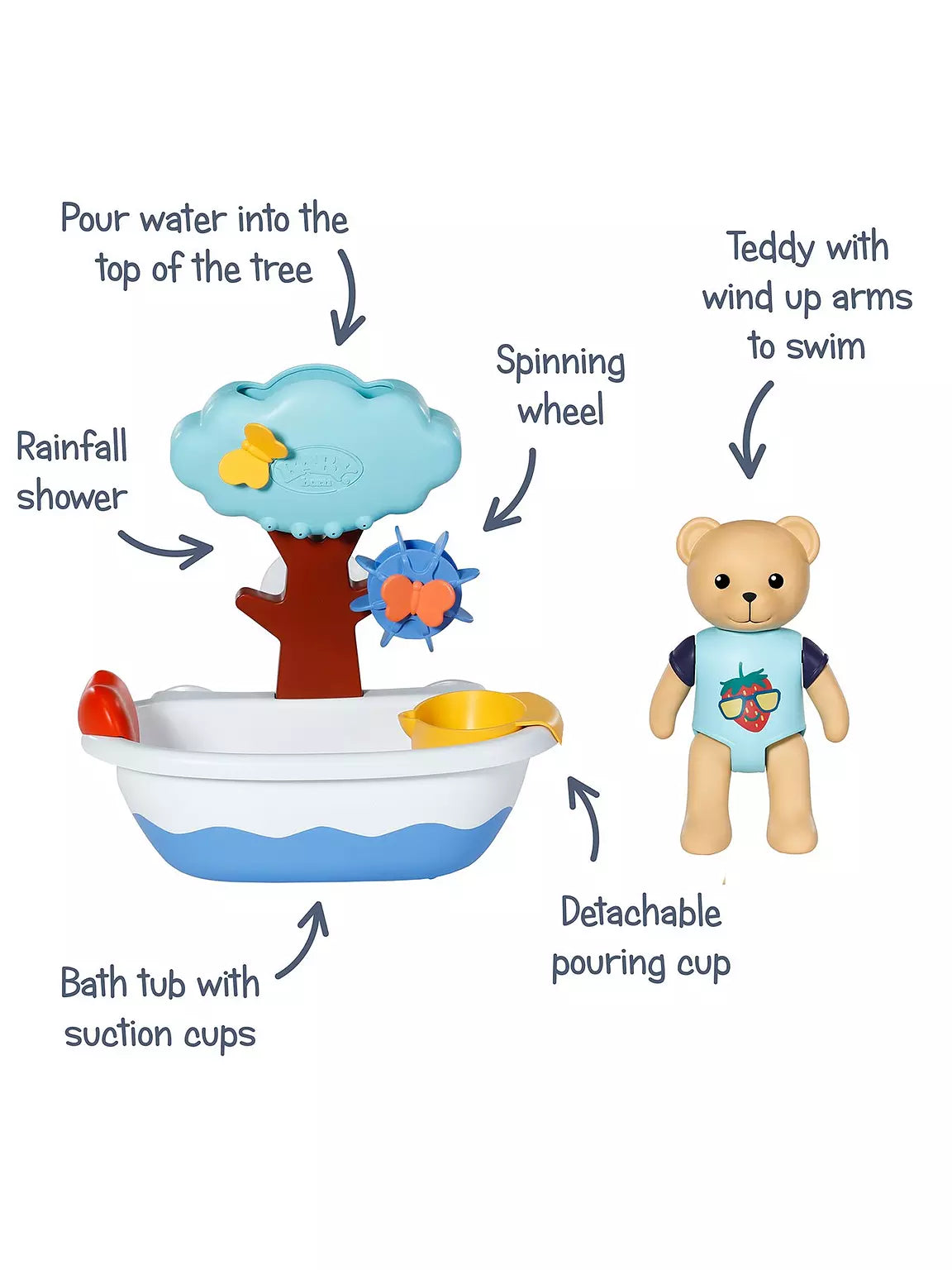 Baby Born Bath Tub with Teddy