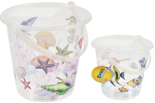 Bucket Transparent Sealife 7in