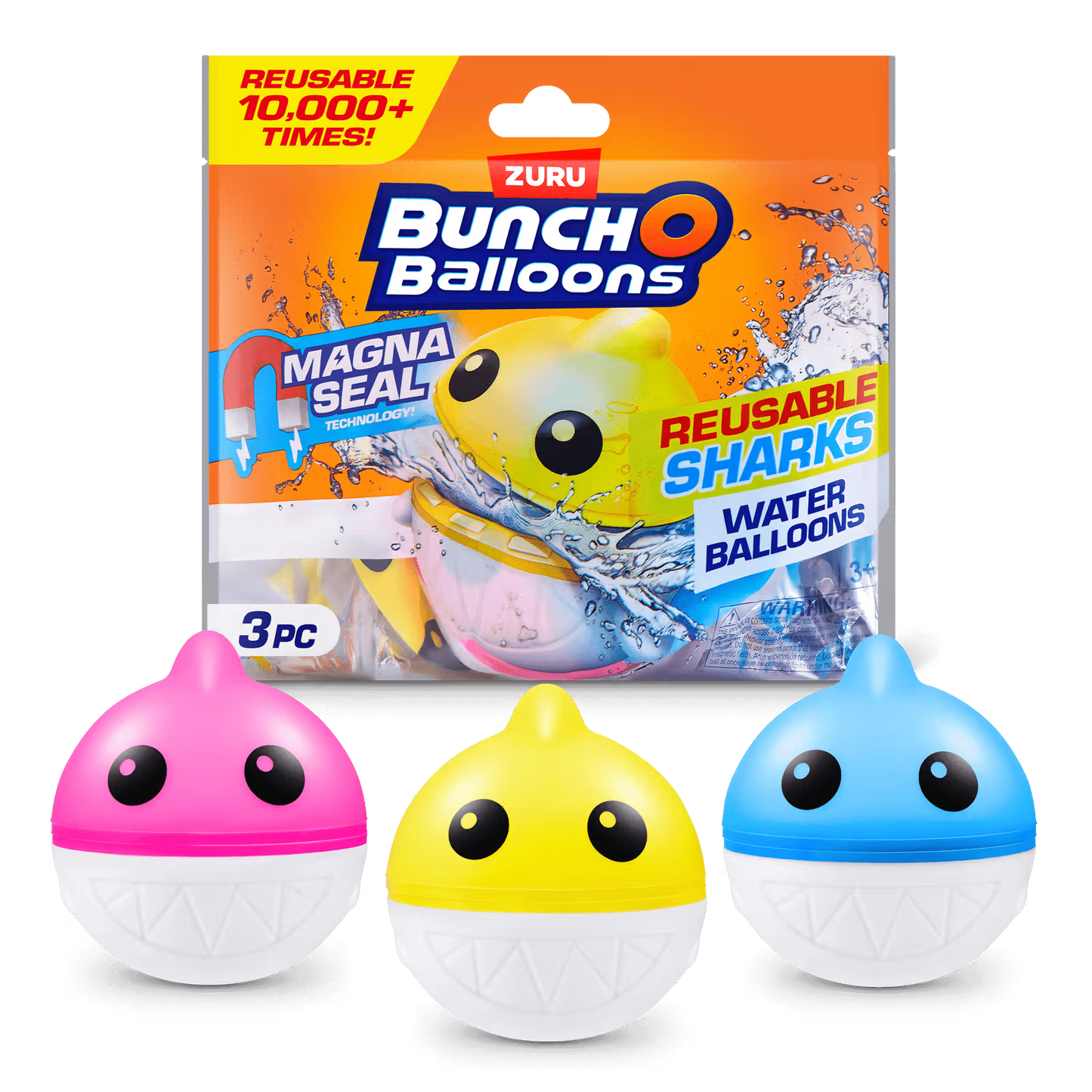 Bunch O Balloons Shark 3pk Reusable