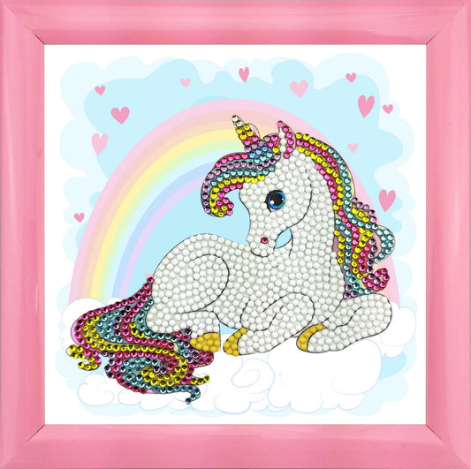 Unicorn Rainbow Crystal Art Frameable 16x16