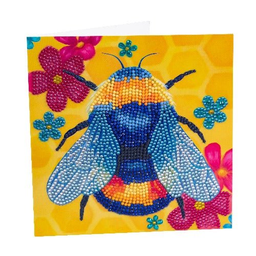 Crystal Art Card 18X18 Bee