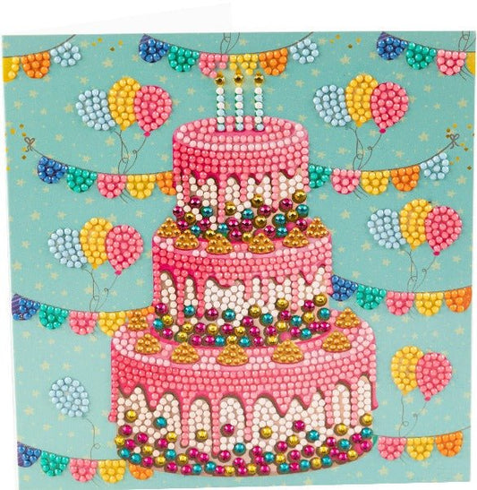 Crystal Art Card 18X18 Cake