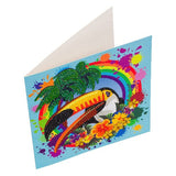 Crystal Art Rainbow Toucan Art Card