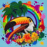 Crystal Art Rainbow Toucan Art Card