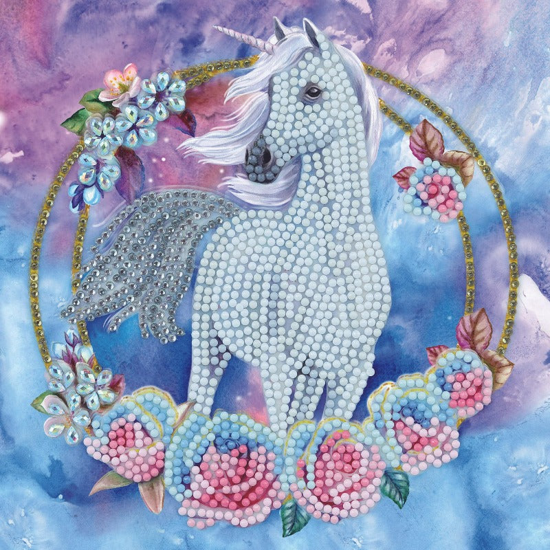 Crystal Art Unicorn Garland Art Card