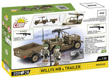 COBI WWII Willys MB & Trailer