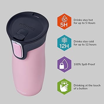 Contigo 16oz West Loop Travel Mug Millenial Pink