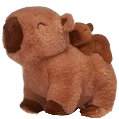 Capybara With Baby On Back 10"