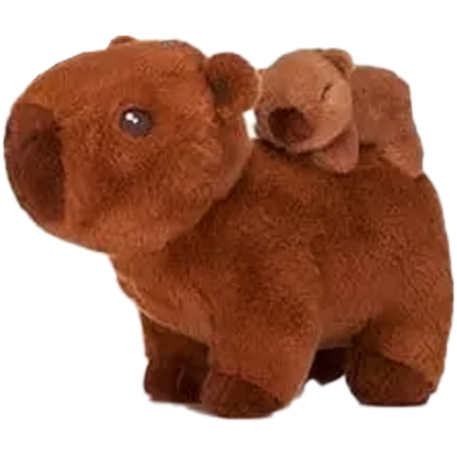 Capybara With Baby On Back 10"
