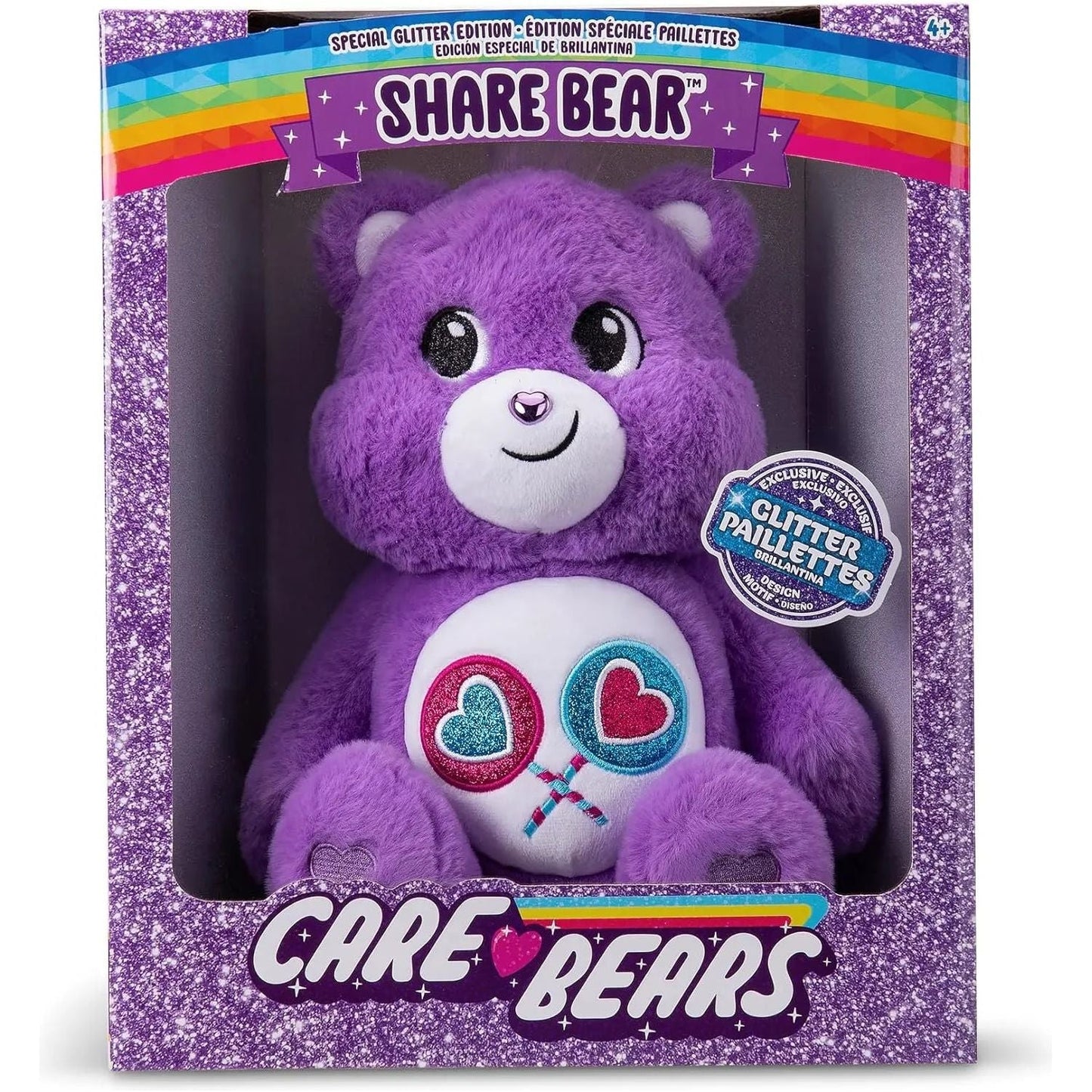 Care Bear Share Bear Glitter Belly 35cm Soft Toy